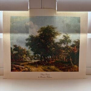 Vintage Canvas Village Avenue Wall Art by Meindert Hobbema